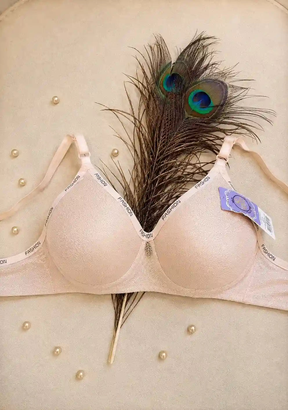 Fancy Jersey Push Up Bra / Padded