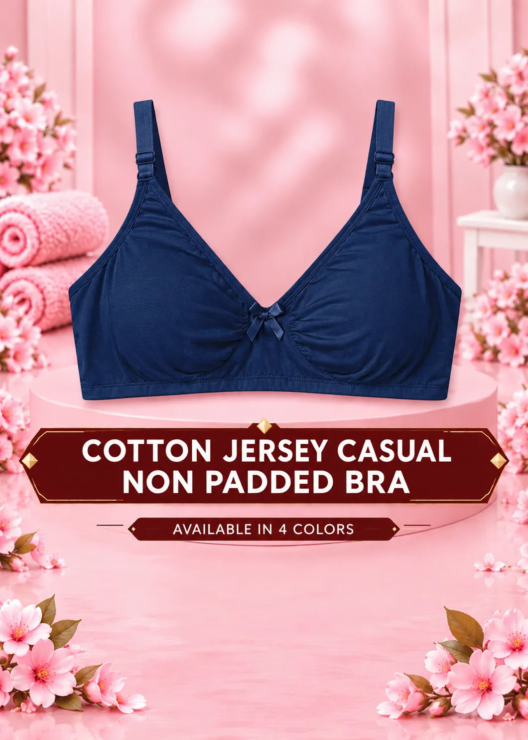 Cotton Jersey Casual Non Padded Bra