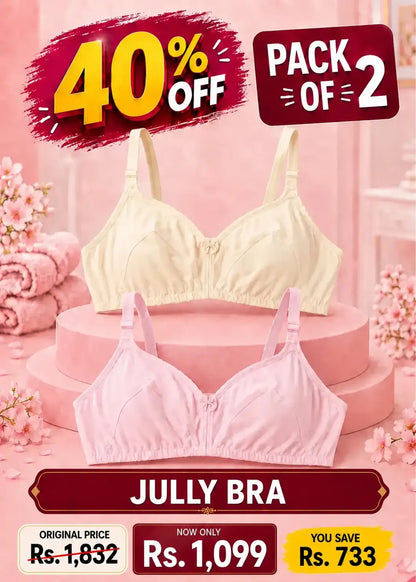 Jully Bra Pack of 2 | Skin & Pink