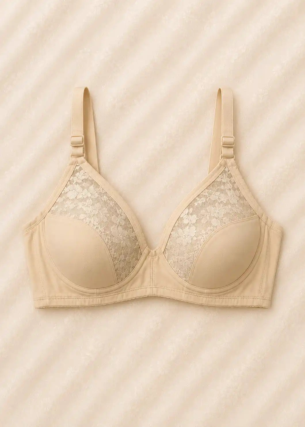 Black Nude Premium Lace Bra