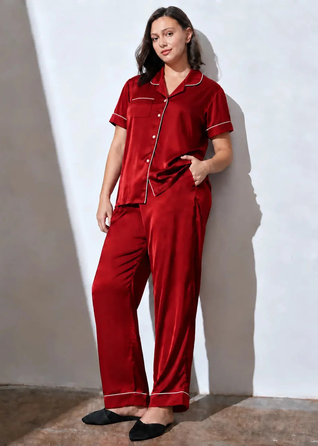 Silk Red Night Wear