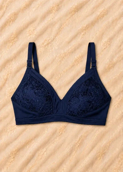 Half Net Comfort Bra Pack of 4 | Black, Navy, Maroon & Skin