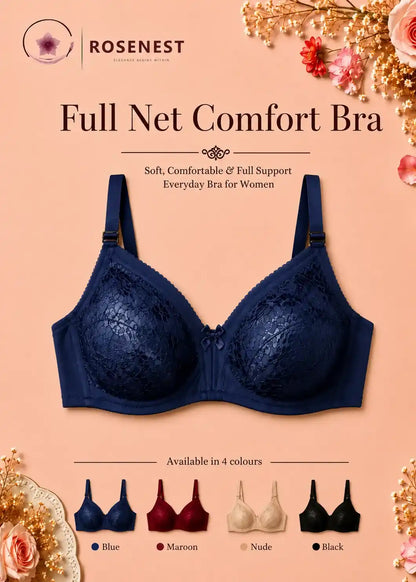 Full Net Comfort Bra Soft Support for Everyday Confidence