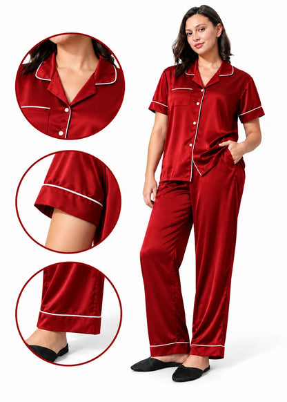 Silk Red Night Wear