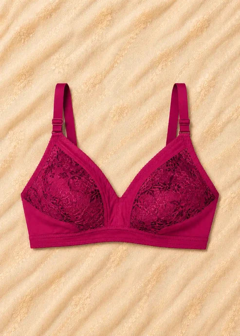Half Net Comfort Bra Pack of 4 | Black, Navy, Maroon & Skin