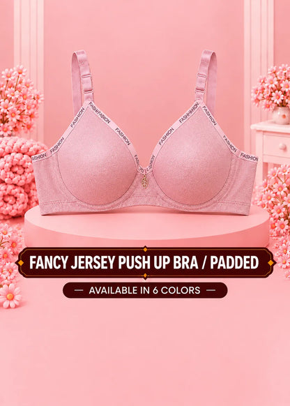 Fancy Jersey Push Up Bra / Padded