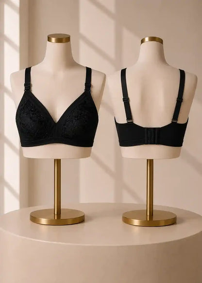 Half Net Comfort Bra Pack of 4 | Black, Navy, Maroon & Skin