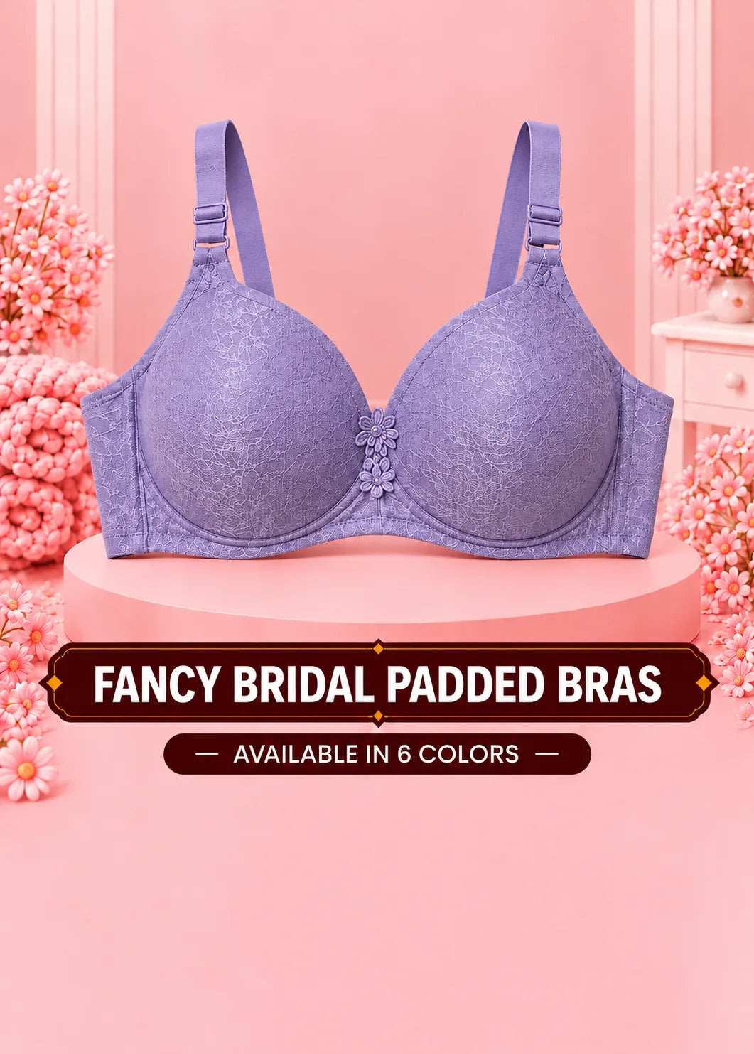 Fancy Bridal Padded Bras