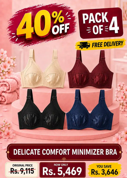 Delicate Comfort Minimizer Bra Pack of 4