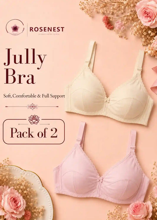 Jully Bra Pack of 2 | Skin & Pink