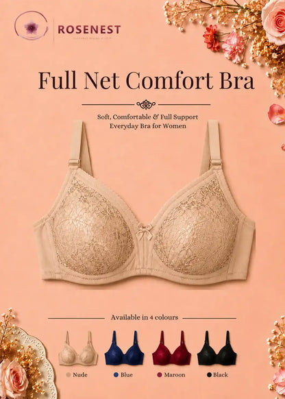 Full Net Comfort Bra Soft Support for Everyday Confidence