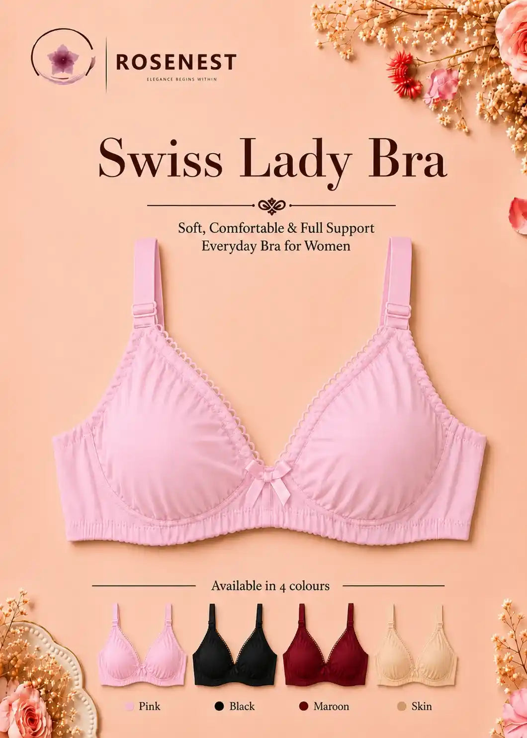 Swiss Lady Bra  Full Coverage Cotton Comfort