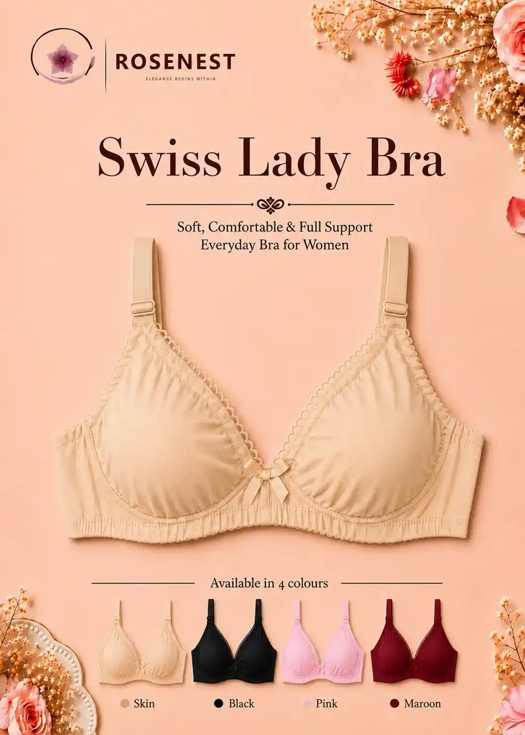 Swiss Lady Bra  Full Coverage Cotton Comfort