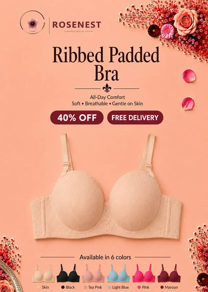 Ribbed Padded Bra