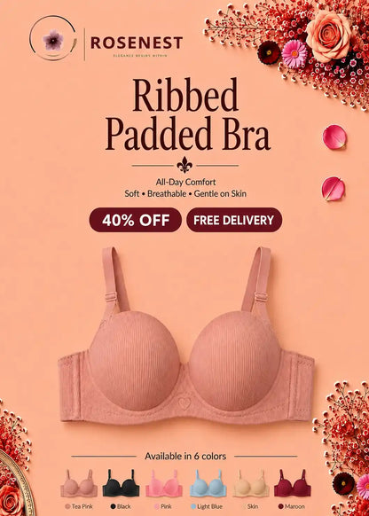 Ribbed Padded Bra