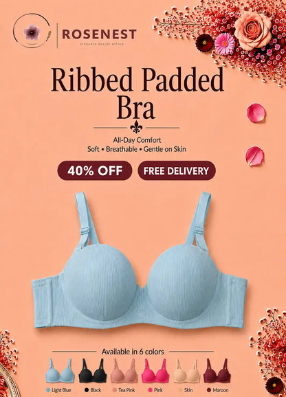 Ribbed Padded Bra