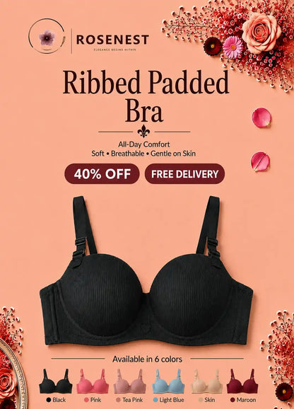 Ribbed Padded Bra