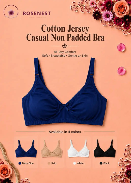 Cotton Jersey Casual Non Padded Bra