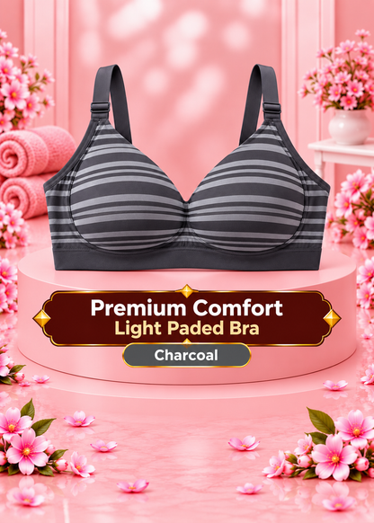 Premium Comfort Striped Bra for Women – Soft, Wire-Free & Breathable