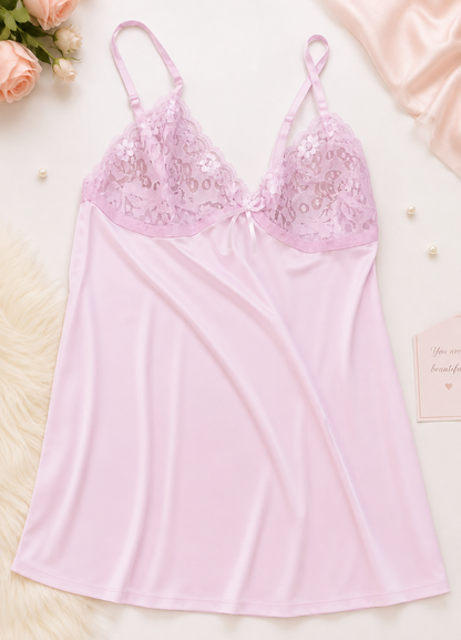 Pink Jersey Night Wear