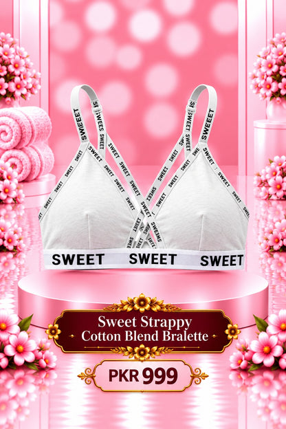 Women’s  Cotton Blend Bralette – Soft Triangle Wireless Bra