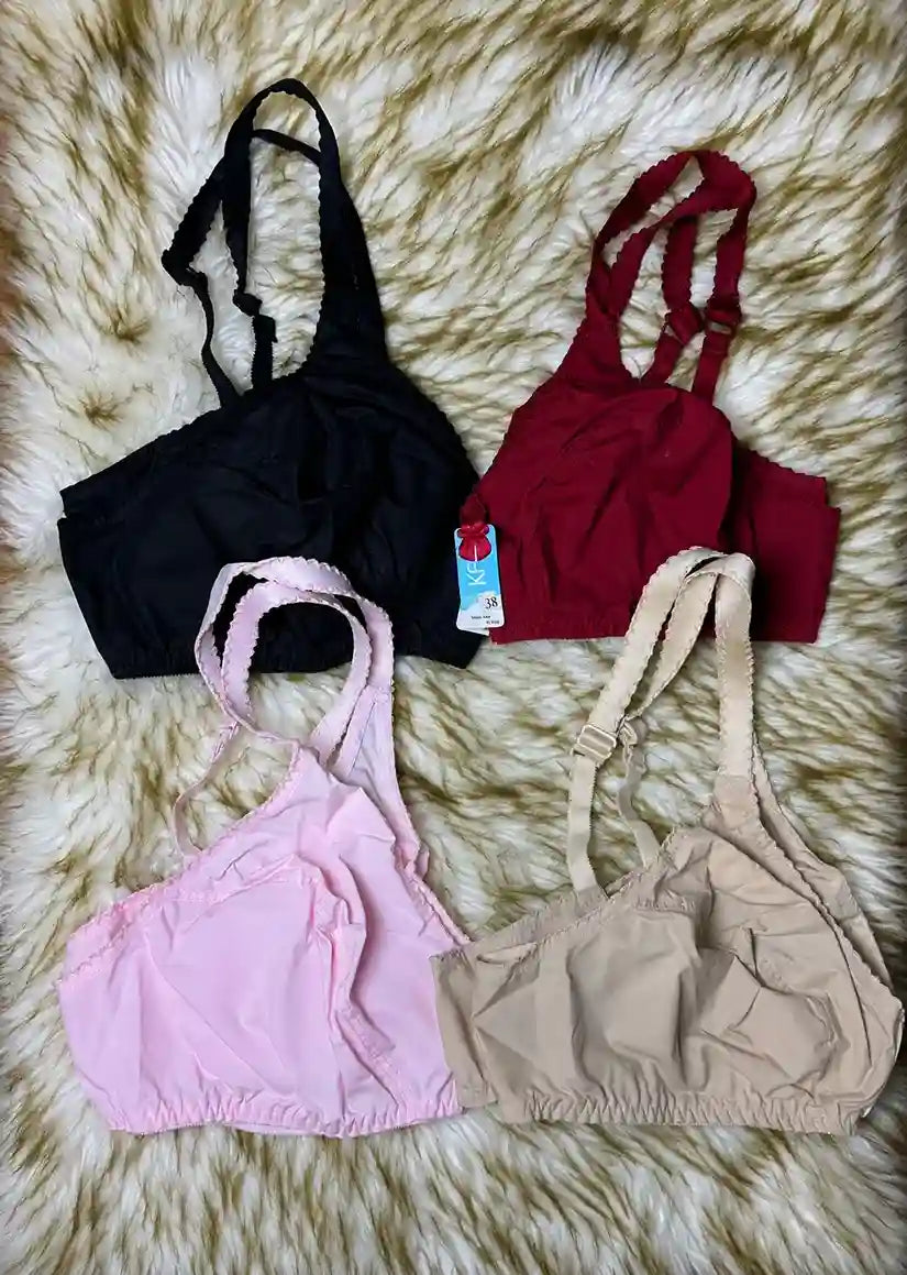 Swiss Lady Bra Pack of 4 Black, Pink, Maroon & Skin