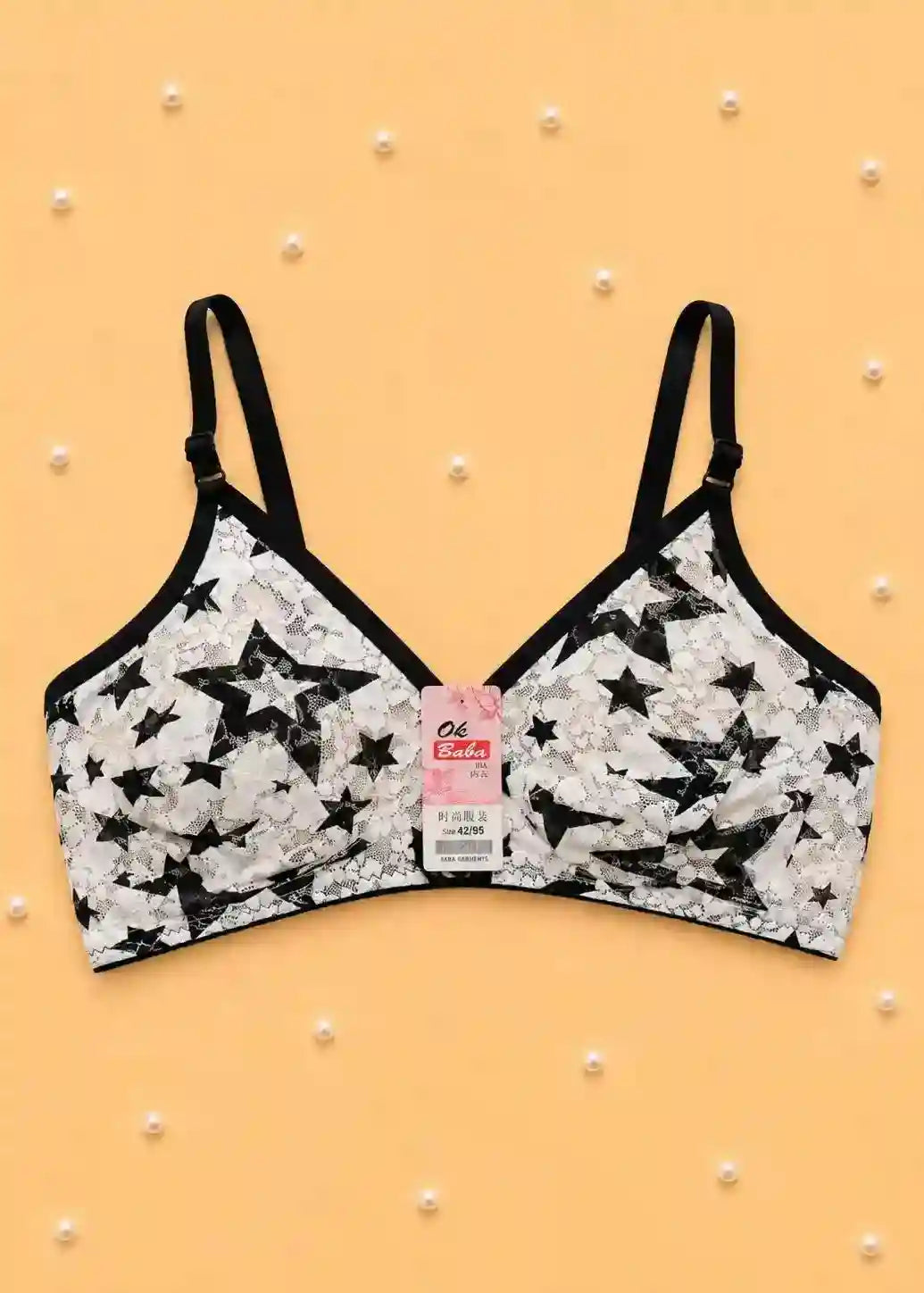Printed Net Bra
