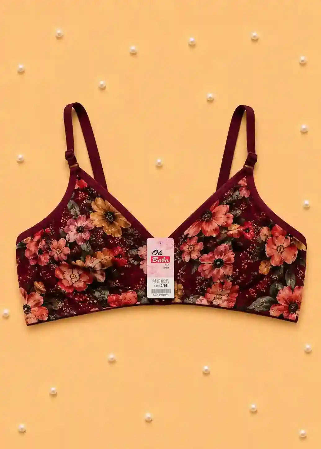 Printed Net Bra