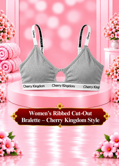 Women's Ribbed Cut-Out Bralette – Cherry Kingdom Style