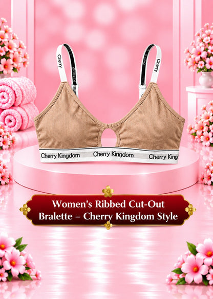 Women's Ribbed Cut-Out Bralette – Cherry Kingdom Style