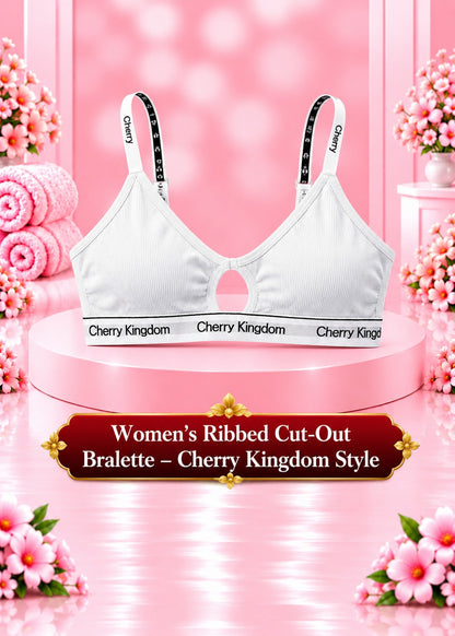Women's Ribbed Cut-Out Bralette – Cherry Kingdom Style