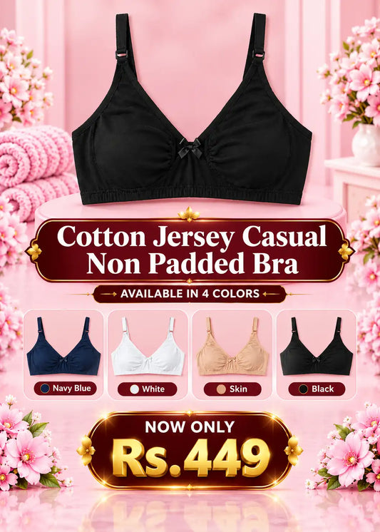 Cotton Jersey Casual Non Padded Bra