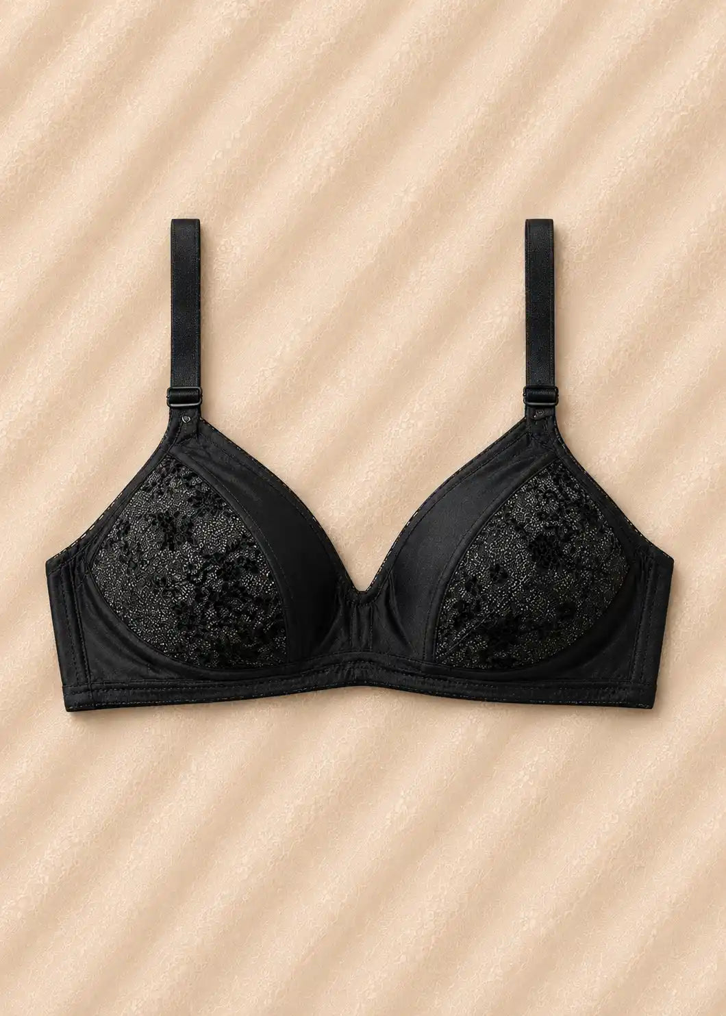Black Nude Premium Lace Bra
