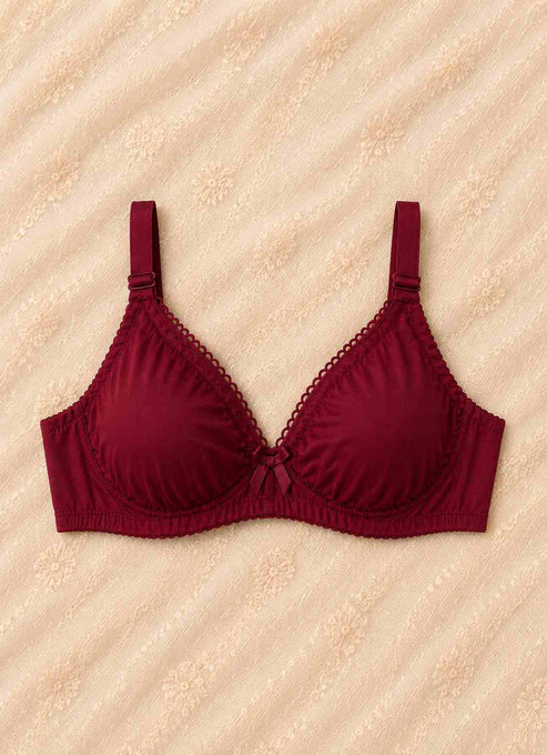 Swiss Lady Bra Pack of 4 Black, Pink, Maroon & Skin