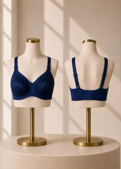 Full Net Comfort Bra Pack of 2 Navy Blue & Maroon