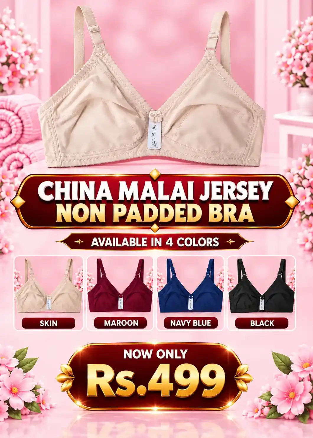 China Malai Jersey Non Padded Bra