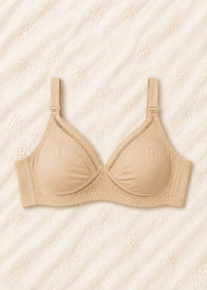Summer Queen Soft Cotton Bra  Everyday Comfort with Elegant Style