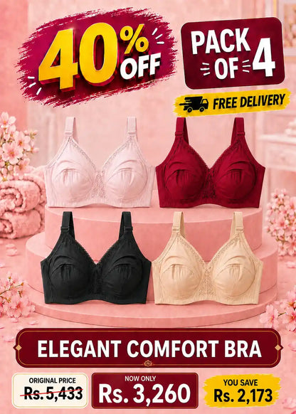 ELEGANT Comfort 15 Bra Pack of 4