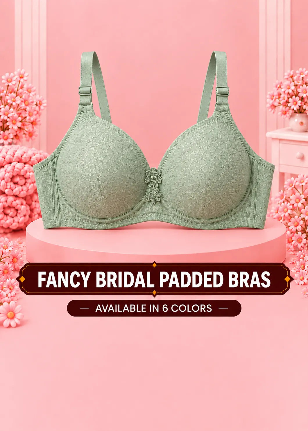 Fancy Bridal Padded Bras