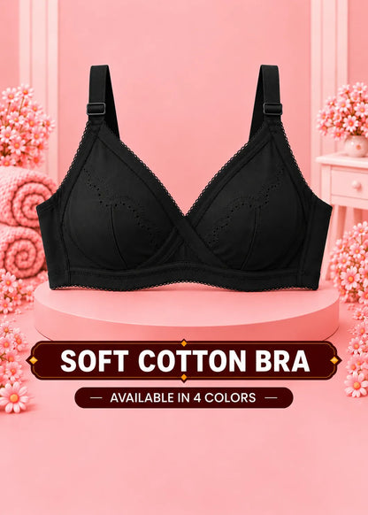 Soft Cotton Bra with Full Coverage Support