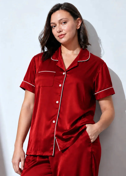 Silk Red Night Wear