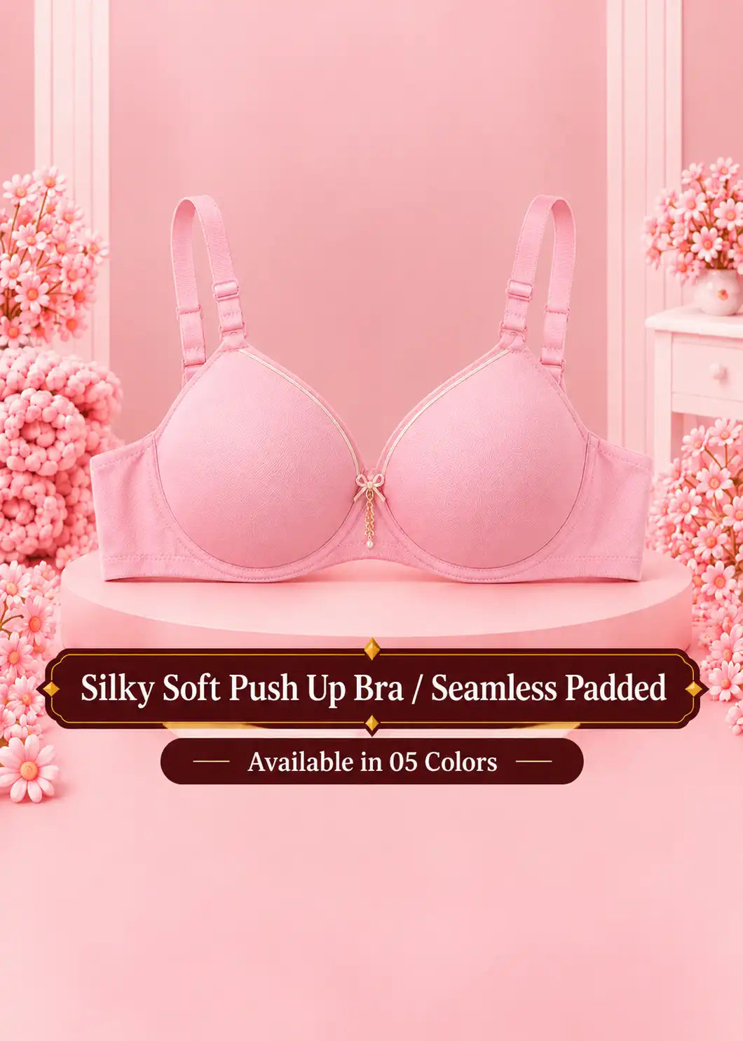 Silky Soft Push Up Bra / Seamless Padded