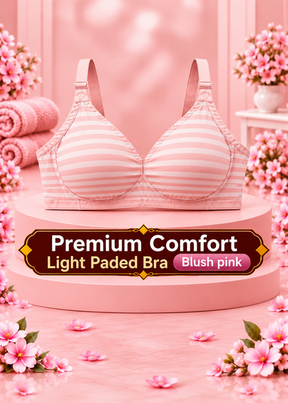 Premium Comfort Striped Bra for Women – Soft, Wire-Free & Breathable