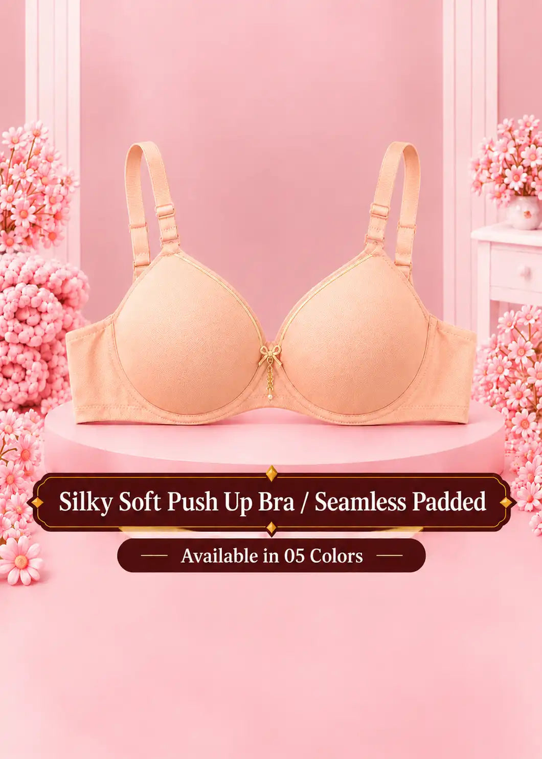 Silky Soft Push Up Bra / Seamless Padded