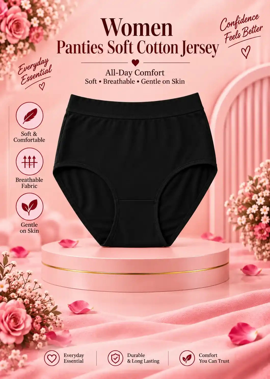 Women Panties Soft Cotton Jersey