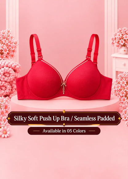 Silky Soft Push Up Bra / Seamless Padded