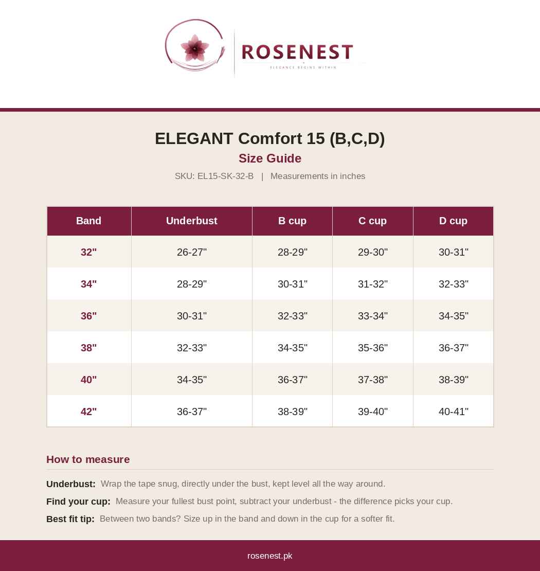 ELEGANT Comfort 15 (B,C,D)