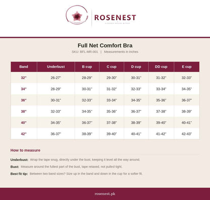 Full Net Comfort Bra Soft Support for Everyday Confidence