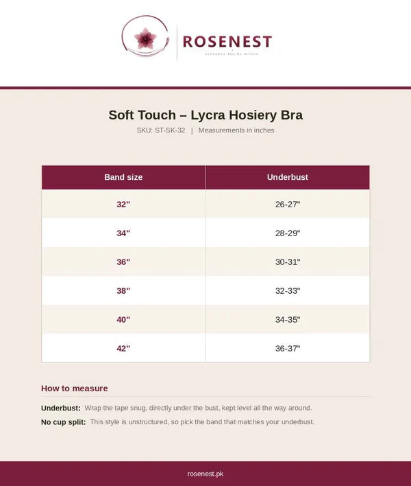 Soft Touch Lycra Hosiery Bra Pack of 4