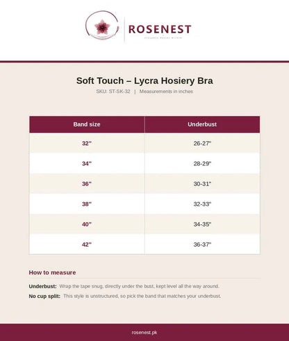 Soft Touch Lycra Hosiery Bra Pack of 4